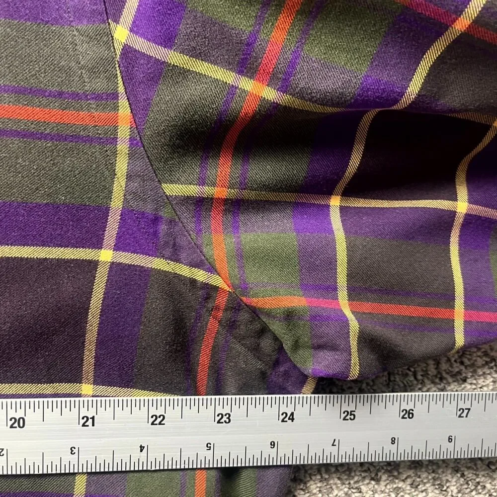 Polo Ralph Lauren Shirt Men's XL Multicolor Plaid Regent Custom Fit‎ Button Up